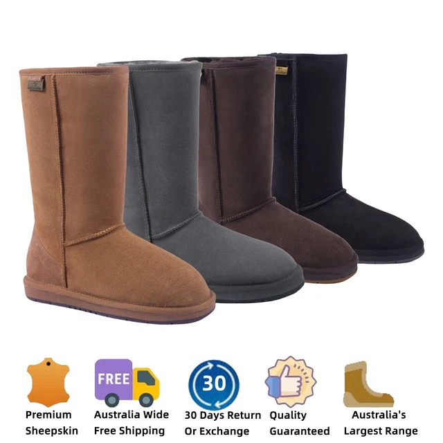 UGG Tall Classic Boots Womens Men Premium Australian Sheepskin Water Resistance