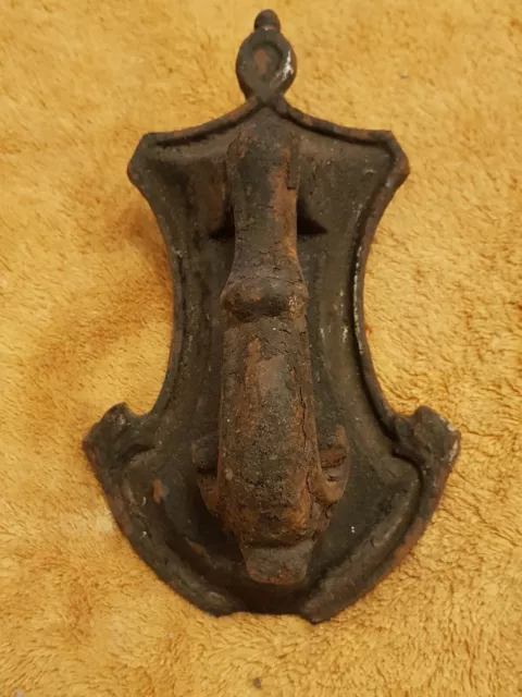 Antique Victorian Cast Iron Kenrick Branded Door Knocker - 19cm