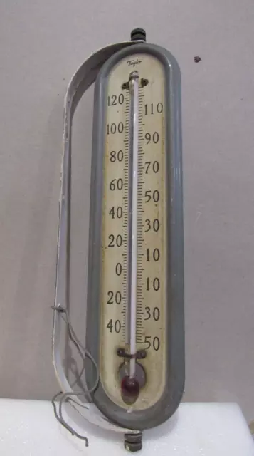 VTG Solid Brass BUCKEYE Incubator Co Thermometer Springfield OH USA 12  B-8214