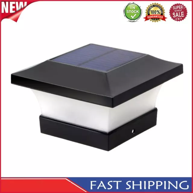 6LED Solar Power Fence Light Waterproof Square Column Lamp Garden Decor