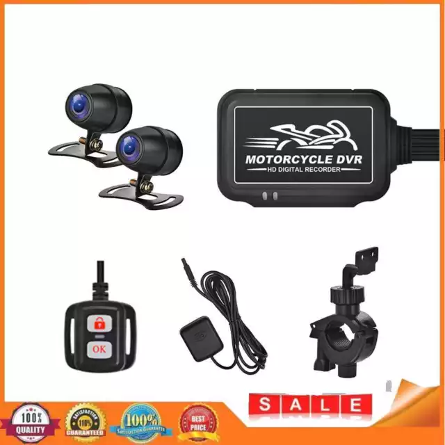 1080P Driving Recorder Waterproof Motorcycle Dual Lens WiFi GPS DVR Dash Cam