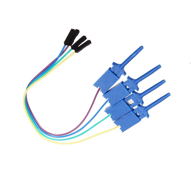 4PCS Test Clamp Wire Hook Test Clip for Logic Analyzer Electronic Components