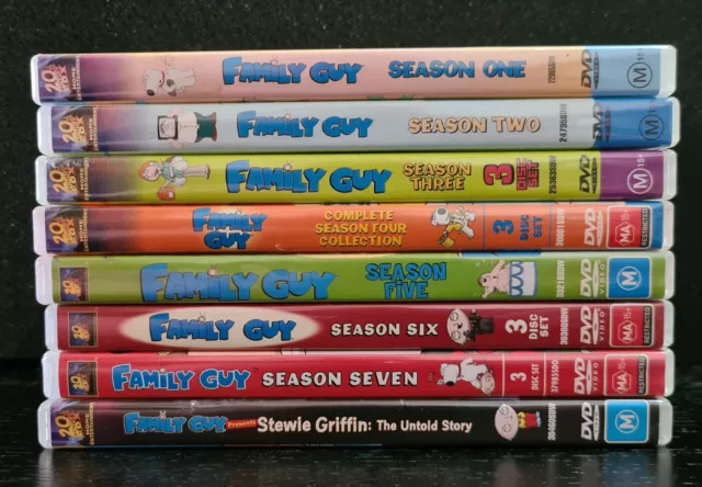 Family Guy DVD Seasons 1-7 Plus Stewie Griffin: The Untold Story Region 4