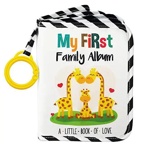 Baby's My First Family Album | Soft Photo Cloth Book Gift Set for Giraffe