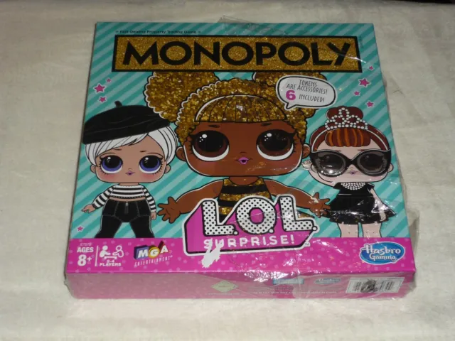 2018 Mga Hasbro Monopoly Lol Surprise Edition Game Brand New *Damaged Wrapper