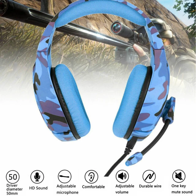 3.5mm USB Gaming Headset MIC LED Headphones Stereo for PC PS4 New Xbox one