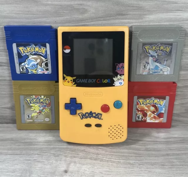 Nintendo Pokemon Gameboy Color Pikachu Edition + Pokemon Red, Blue