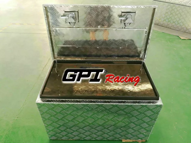 Cassetta degli attrezzi in alluminio 76x46x46 cm pick-up camion deposito sottoscocca letto rimorchio con serratura