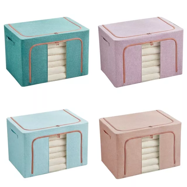 Folding Storage Box with Lid Foldable Clothes Collecting for Case Container