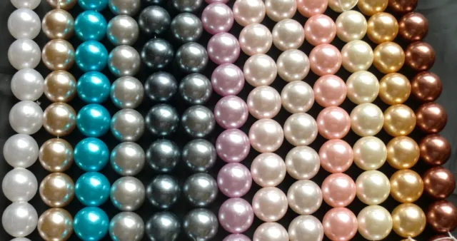 20pcs x 18mm Faux Pearl Beads Large Size In13 Colours for Craft Jewellery Making