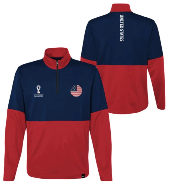 TEAM USA SOCCER FIFA World Cup Qatar 2022 Men’s XL Long Sleeve Zip