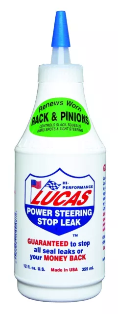 Lucas Oil Power Steering Fluid With Stop Leak Stops All Seal Leaks 355ml