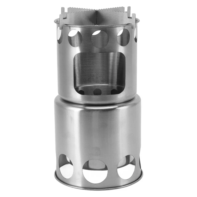 Wood Burning Camp Stove Stainless Steel Portable Stove For Wood Branches JY