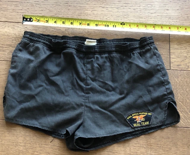 Vintage 1960 US Navy Seals (L) Special War Team Diver Swim Trunks Swimmer Shorts