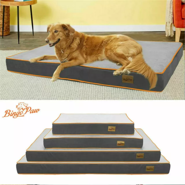 Ultra Large Waterproof Dog Bed Mattress Crate Kennel Pillow Mat Removable Cover