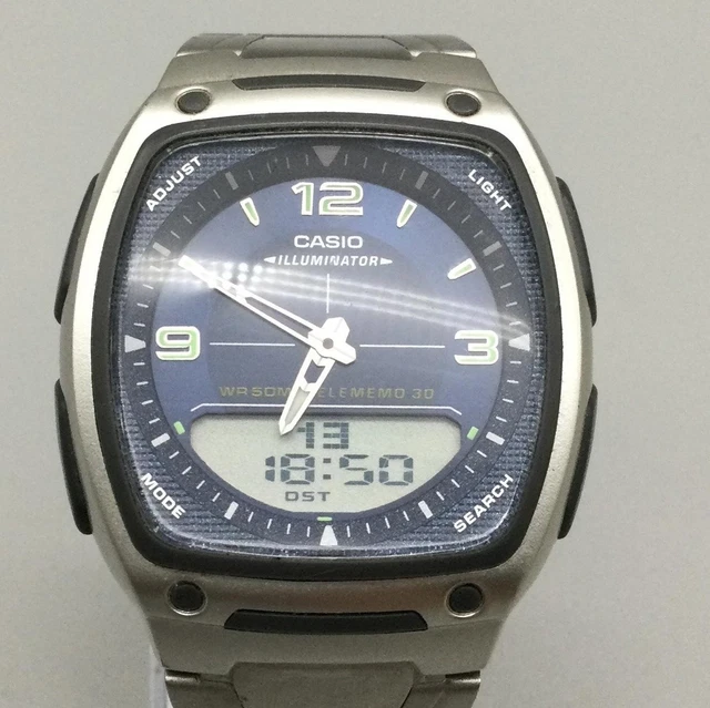CASIO TELEMEMO 30 Mens Watch 39mm Blue Dial AW-81 2747  display picture 2