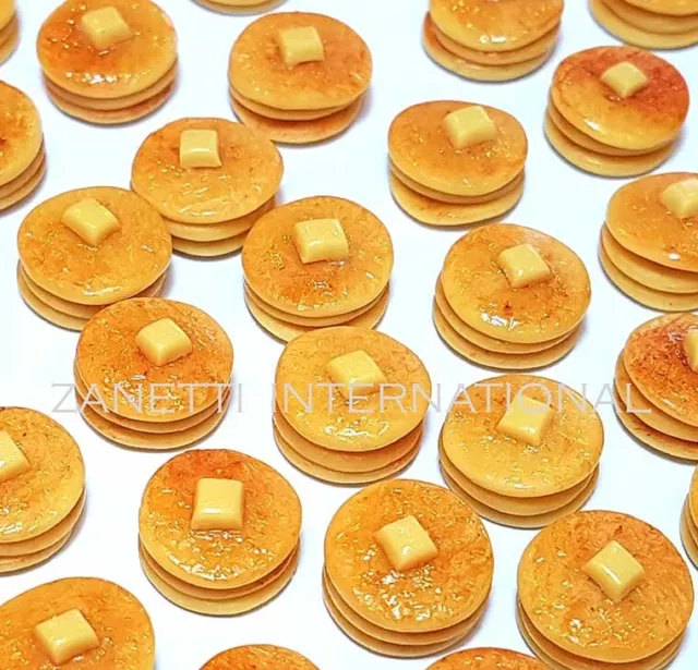 100 Dollhouse Miniature Pancakes with Butter Doll Mini Tiny Food Breakfas Bakery