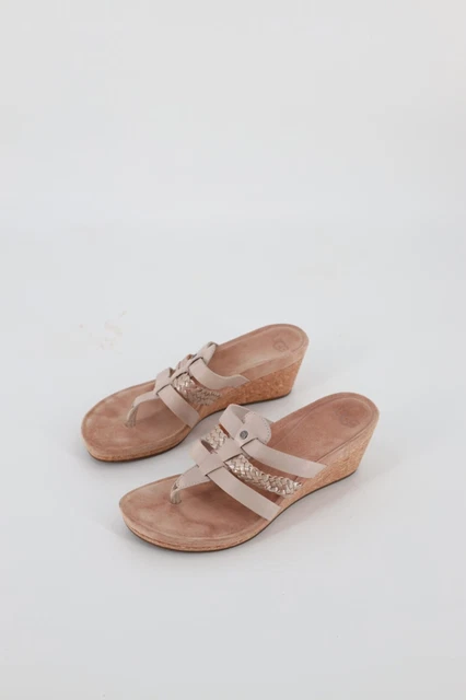 UGG Women's Size 6 Tan Maddie Wedge Slip On Sandal Flip Flop