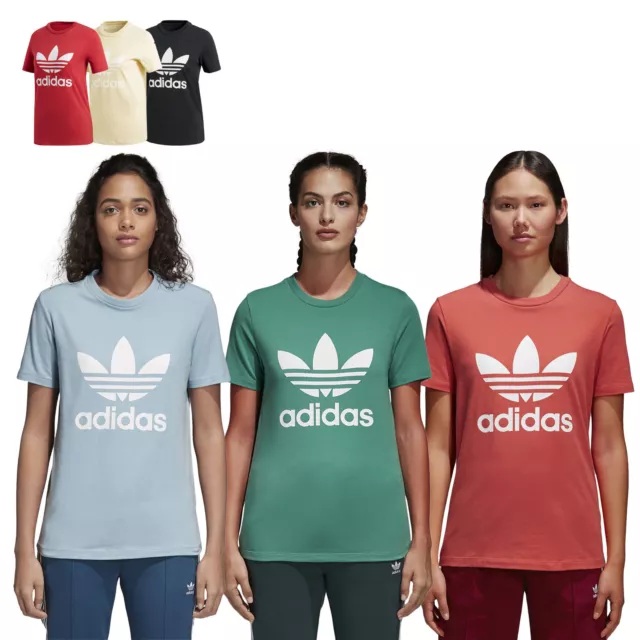 adidas Originals Trefoil Tee Damen-Shirt Top Oberteil Kurzarm T-Shirt