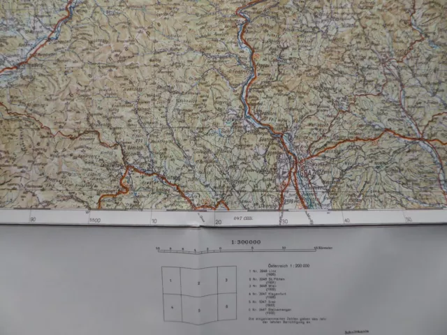 Landkarte von Mitteleuropa 1:300 000, O 48 Graz, Neunkirchen, Bruck, 1945 3