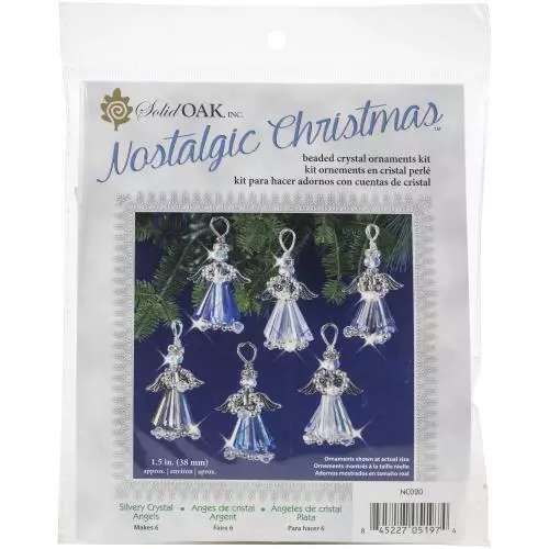 Solid Oak Nostalgico Natale Perline Cristallo Ornamento Kit-Cristallo Angeli