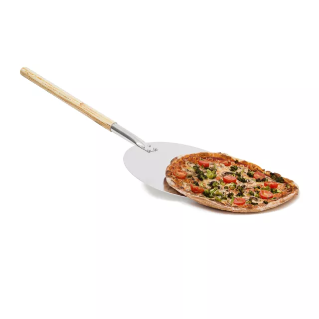 Pelle à pizza ronde inox Ø36cm manche 150cm + poignée coulissante Agne