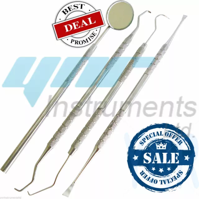 New 8Pc Stainless Steel Dentist Dental Pick Probe Teeth Clean Hygiene Tool Kit 3