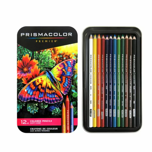 Sanford Prismacolor Premier Colored Pencils, Soft Core, 12 Pack