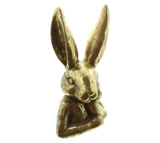 Salvare Set 2x Busto " Gold Bunny " Goldiger Coniglio di Pasqua,Decorativo 3
