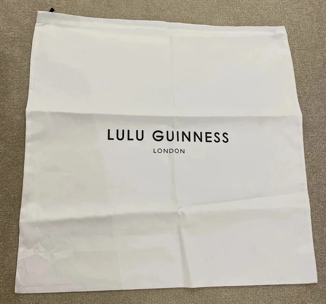 Lulu Guinness 1 Borsa antipolvere cotone bianco L38 x L32 cm nuova