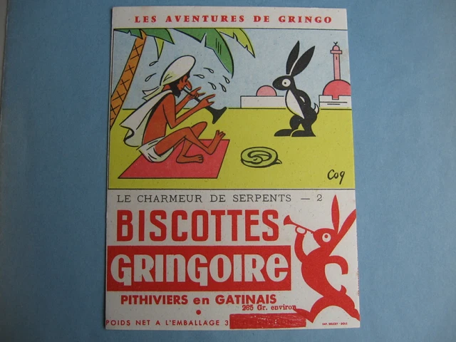 *BUVARD Biscotte Gringoire Gringo charmeur de serpent, surcharge 285 gr 2 photos