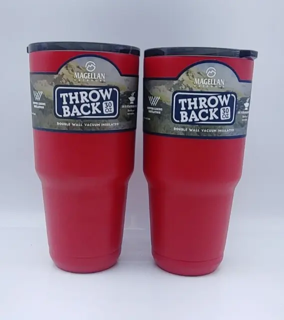 2 Magellan Outdoors Throwback 30oz Stainless Steel Double Wall Insulated Tumbler