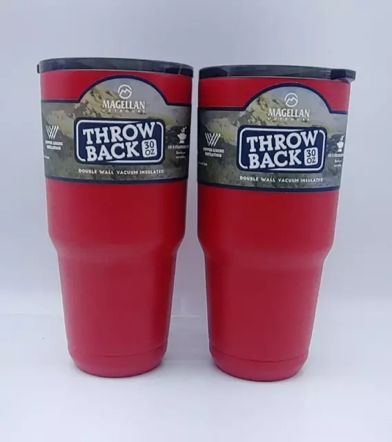 2 Magellan Outdoors Throwback 30oz Stainless Steel Double Wall Insulated Tumbler