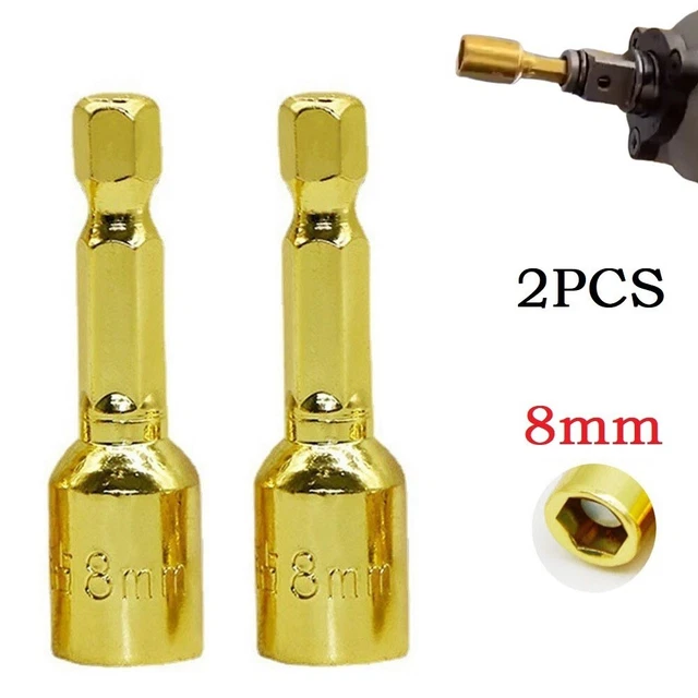 Nuevo adaptador de enchufe atornillador de impacto hexagonal 2 unidades