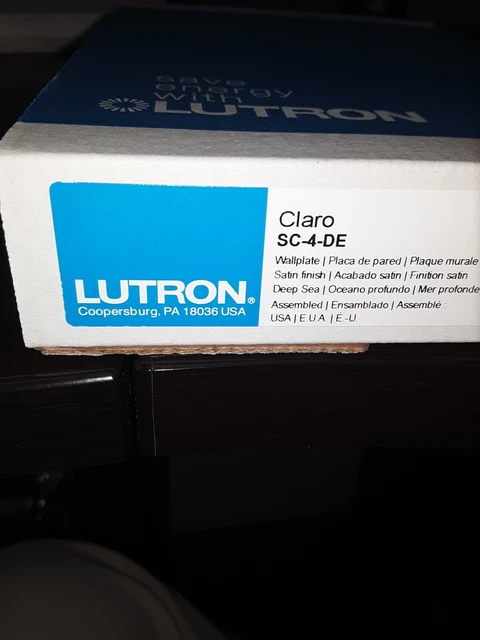 Lutron SC-4-DE 4gang decora screwless wall plate Deep Sea Blue color