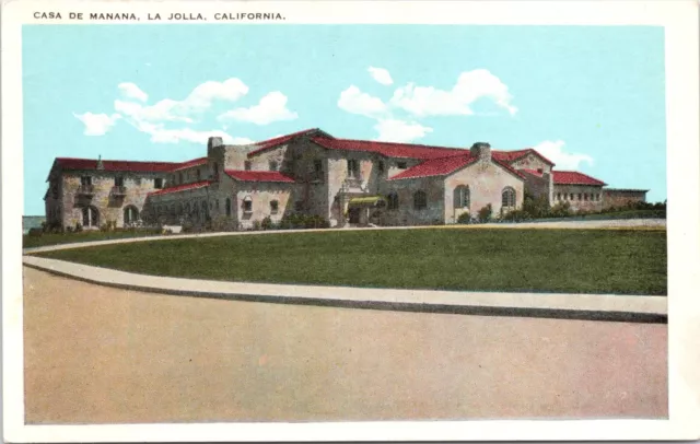 C.1920s La Jolla CA CASA DE MANANA Hotel Unused California Postcard A33