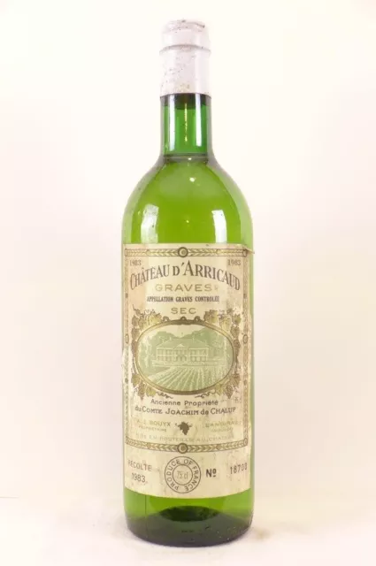 graves château d'arricaud blanc 1983 - bordeaux