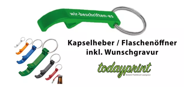Werbeartikel Flaschenöffner / Kapselheber mit Gravur, Wunschgravur, Logo, Text