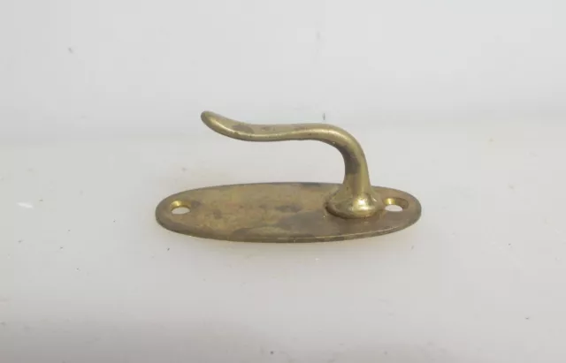 Antique Brass Blind Tie Back Hook Hanger Bracket Curtain Old Cord Victorian x1