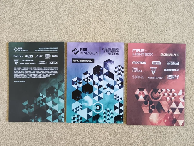 FIRE IN SESSION Rave flyers collection - Mixmag Live Bugged Out Bedrock ...