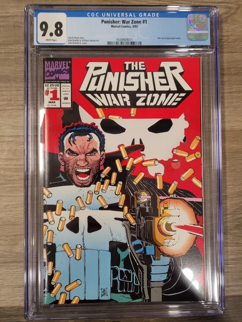 Punisher War Zone 1 CGC 9.8 Die-cut wraparound Cover, free shipping!