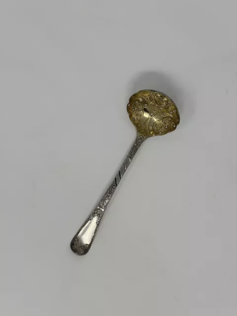 Antique Georgian Sterling Silver Gilt Berry Sifter Spoon 1761-2 King George III