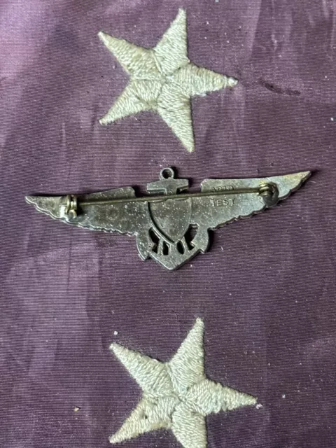 ORIG. WWII US Navy Naval Aviator Enlisted Pilot Wings Sterling Marked ...