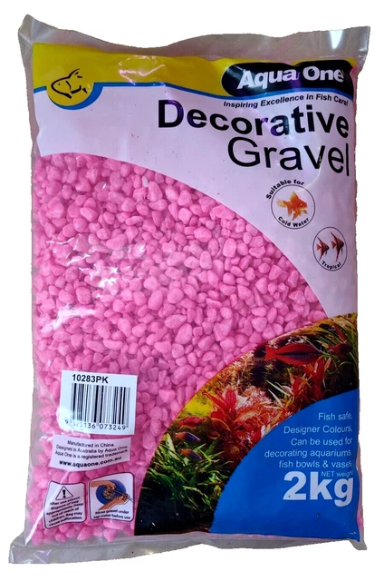 Aqua One pietre di ghiaia rosa 2 kg (7 mm) pesce acquario