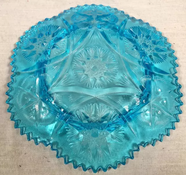 Vintage Blue Depression Glass Jar / Canister Lid Fits 4 3/4" Jar Mouth