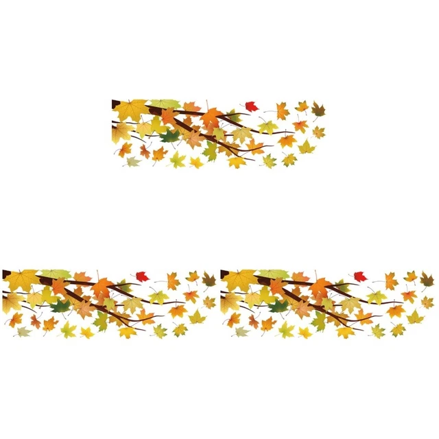 270 X30cm Pumpkin Stickers Kids Wall Paper Fall Stickers Leaf Stickers Halloween
