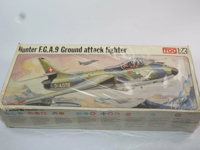Frog 1/72 Modèle Aircraft Kit F204 Hawker Hunter F.G.A.9 H Type Boîte Scellé