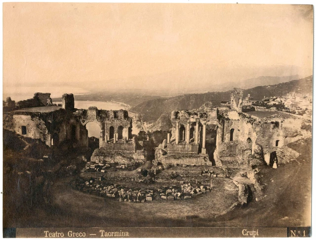 Photo Vintage Tirage Albuminé - Panorama De Nicolosi, Catania (Italie) Vers 1880 - 24x29 Cm