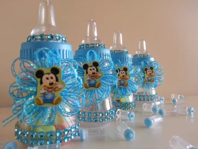 Mickey Mouse | 12 biberons remplissables prix pour douche bébé ~ décorations garçons 3