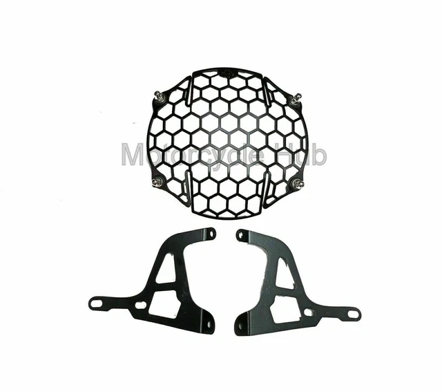 Grille De Phare Noir Pour Royal Enfield Bullet 650 - Modèle Bear - Pièce De Rechange Neuve AEspares